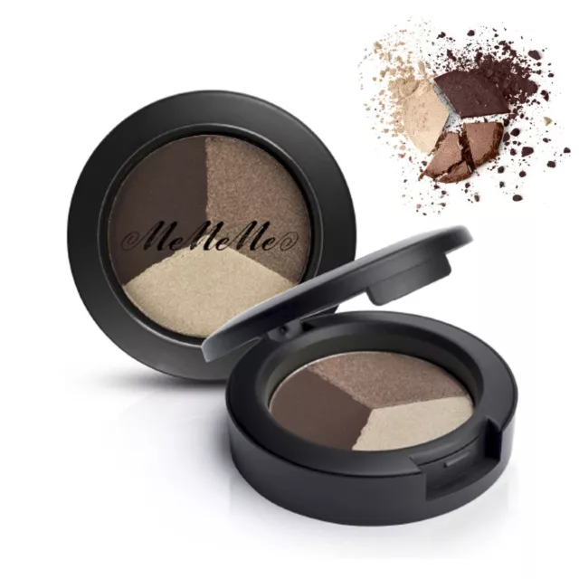 MeMeMe SULTRY TRIO EYESHADOW PALETTE 2 PACK Matte Shimmer Makeup Compact Brown