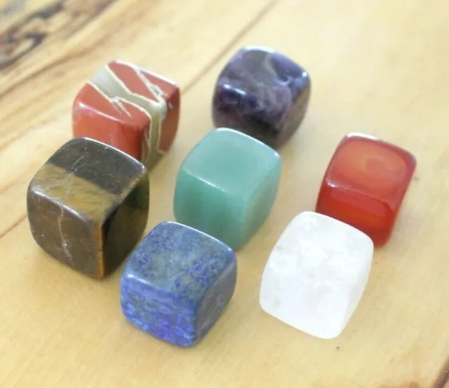 Natural 7 Chakra Crystals Polished Tumbled gemstones stone Set Healing Reiki