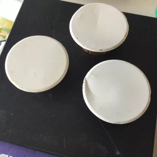 Lot Of 3 Used Reliable G5 Cover Plate White Painted 135F 3-5/16 in. OD CG50W