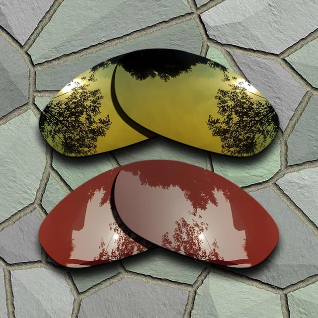 Yellow Golden&Bronze Brown Polarized Lenses Replacement For-Oakley Monster Dog