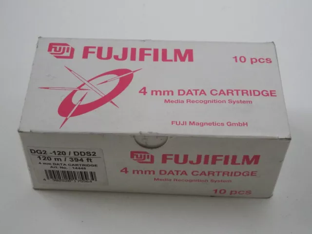 Box of 10 x Fujifilm DDS2/DDS-2 DAT Data Tapes/Cartridges 4mm 4/8GB DG-120 NEW