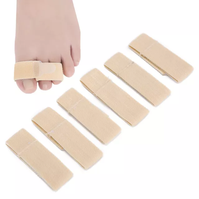 6x Elastic Toe Wrap Splint Soft Finger Hammer Toe Straightener Séparateur 3