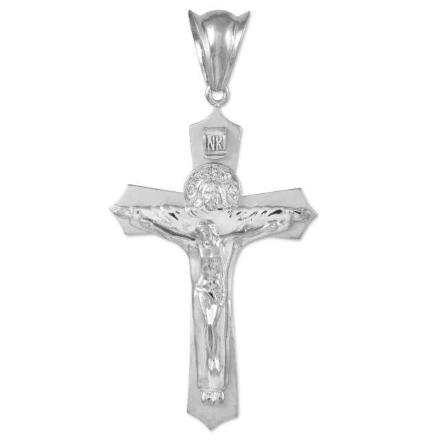 Pure 925 Sterling Silver Holy Trinity Crucifix Pendant