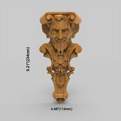 Wood Carved Corbel Gothic Door Stairs Wall French Victorian Fireplace Applique