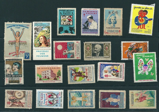 lot de 19  vignettes divers