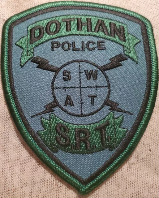 AL Dothan Alabama SWAT Police Shoulder Patch (All green patch)