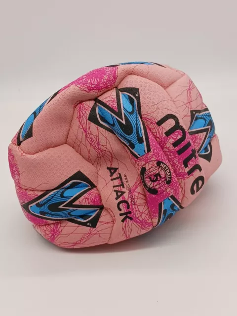 Mitre Attack Netball Extra Durable Excellent Grip Practise Ball Size 5-Pink