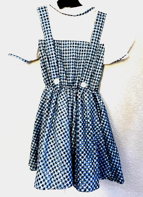 The Wizard of Oz Dorothy Sequin Dress Up Costume Child Size Small  4-6