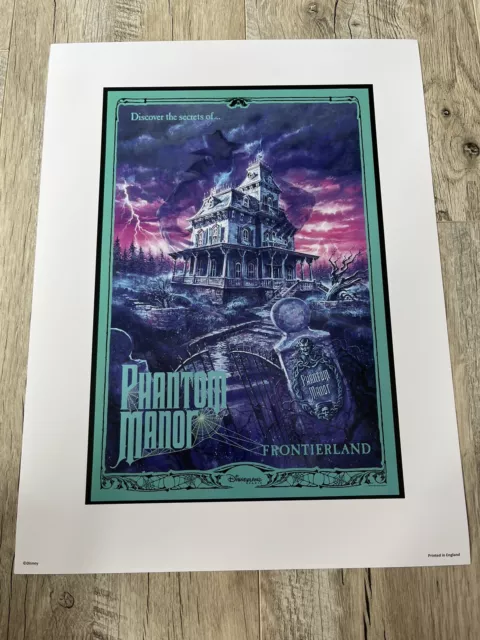 Phantom Manor Poster Authentic Disney Euro Disneyland Paris Frontierland