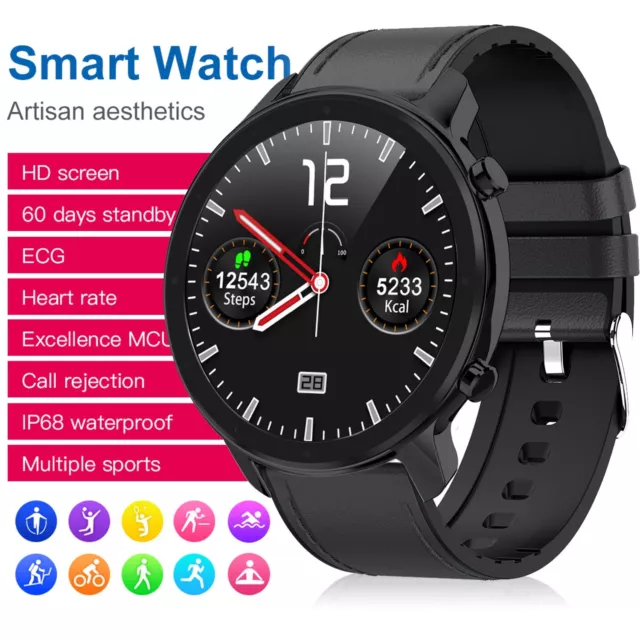 Bluetooth Smartwatch Schrittzähler Armbanduhr Wasserdicht Sport Fitness Tracker