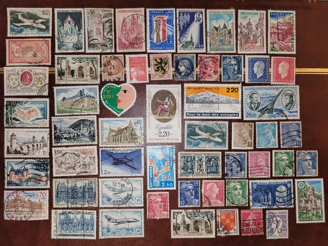 Lot278 Briefmarken Frankreich versch Jahrzehnte & Motive shipping 🌐Gestempelt