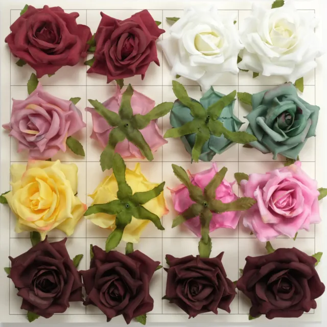 5/100PCS Artificial Silk Flower Head Fake Rose For DIY Crafts Bouquets Decor