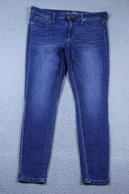 Universal Thread Jeans Womens 14 Blue Mid Rise Skinny Dark Stretch Denim 36x29