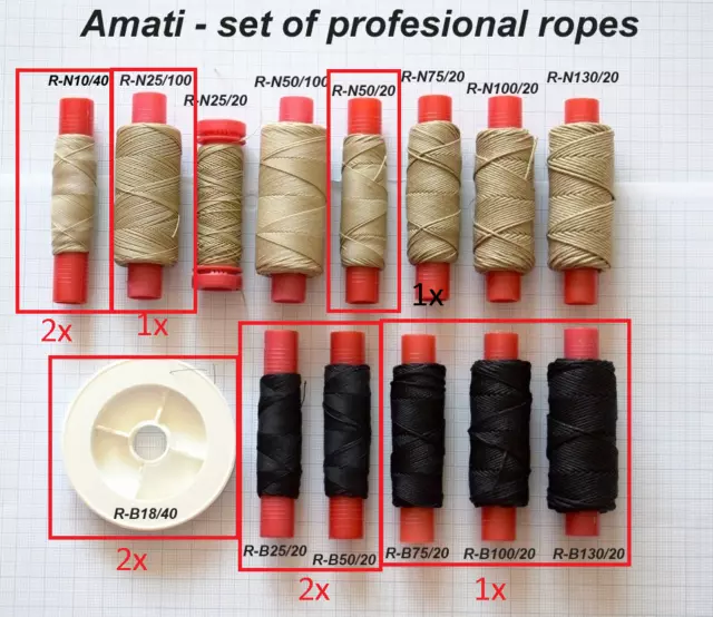 Heller HMS Victory - set of 12 professional Amati ropes