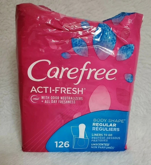 Carefree Acti-Fresh NUEVO 126 almohadillas revestimientos regulares sin sentar