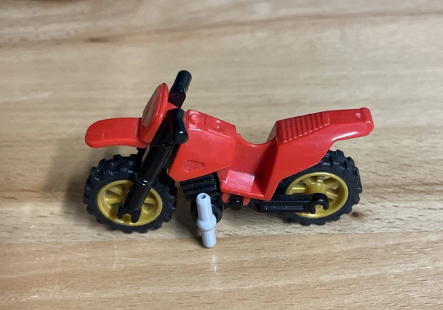 Lego Dirt Bike Motorcycle Red Minifigure Accessory
