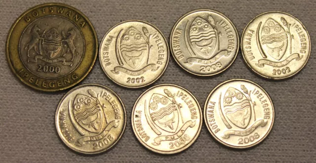 Botswana Coins Set of 7