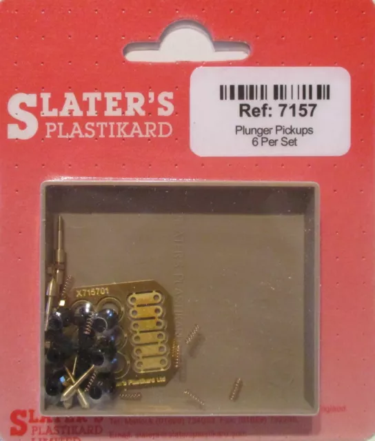 Slaters 7157 - 7mm (0) Brass Sprung Plunger Pickups 6 Kits Pack - 1st Class Post