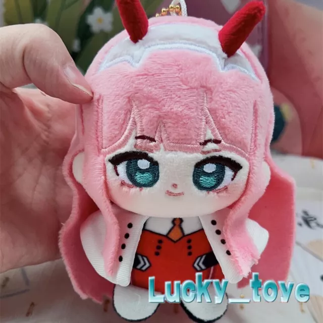 12cm DARLING in the FRANXX 02 Zero Two Plush Doll Keychain Hanging Toy Pendant