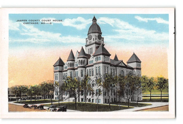 Carthage Missouri MO Postcard 1915-1930 Jasper County Court House