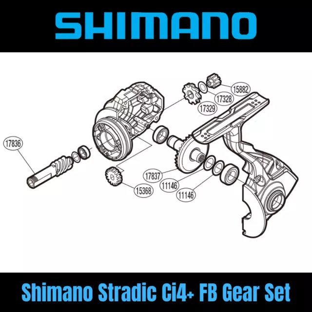 Shimano Stradic CI4+ FB/ FK 2500HG/C3000HG GearSet Getriebe Getriebeteile PK0363