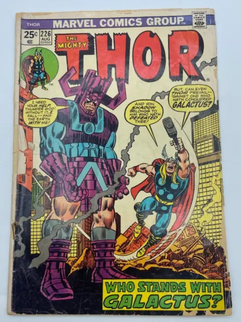 The Mighty Thor Vol. 1 No. 226, Vintage 1974 Marvel Comics