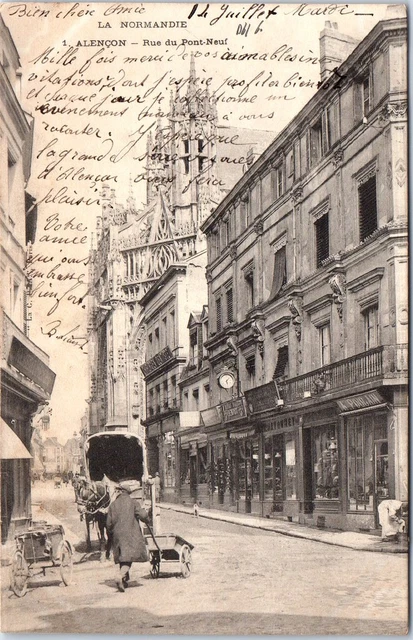 61 ALENCON - la rue du pont neuf.
