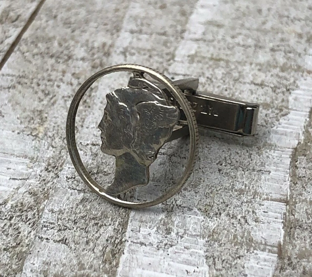 Mercury Dime Silver Coin Cufflink Replacement Single Vintage Dress Suit