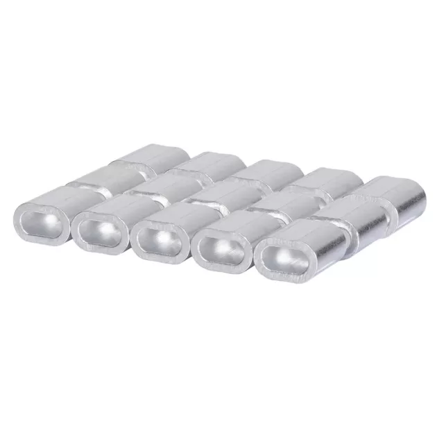 15x Aluminium Presse Pince 1mm Corde Embouts pour Câbles Fil Bloqueur