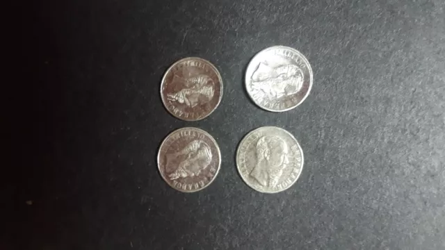 4 1865 Imperio Mexicano Maximiliano Emperador Mini Silver Coins 4 1865 Imperio Mexicano Maximiliano Emperador Mini Silver Coins