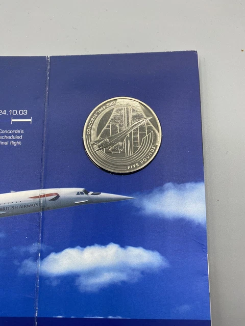 Concorde 2003 Alderney £5 Coin - Commemorative Crown