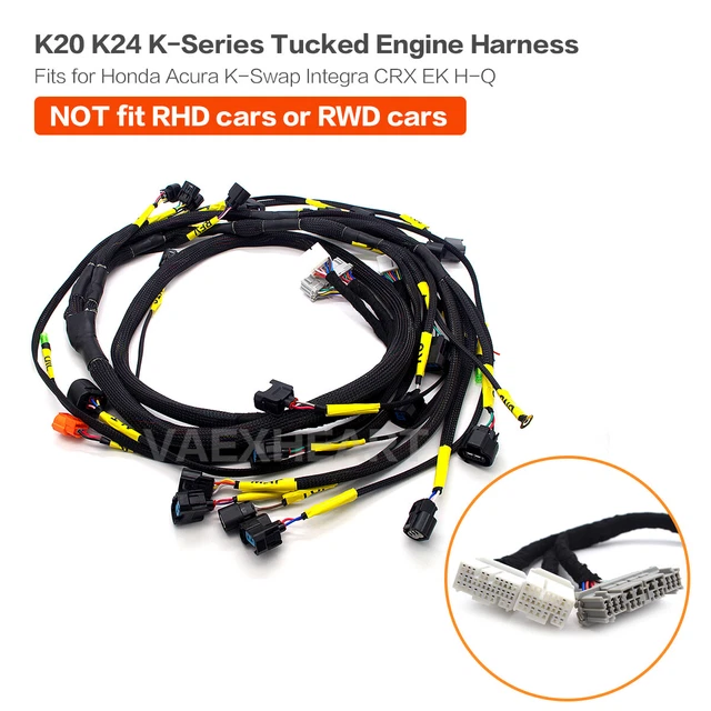 K20 K24 K-Series Tucked Engine Harness fit Honda Acura K-Swap RSX Type S US