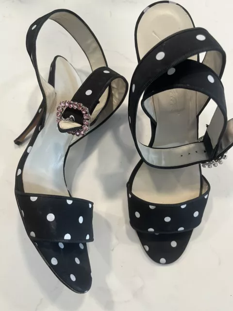 Brian Atwood Heels Pumps Sandals Womens 39 Polka Dot Shoes Sandals