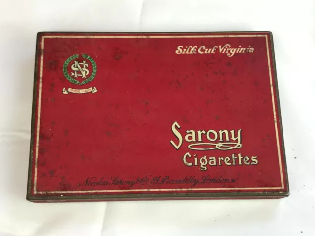 Vintage Old Tin Silk Cut Virginia Sarony Cigarettes Cigarette