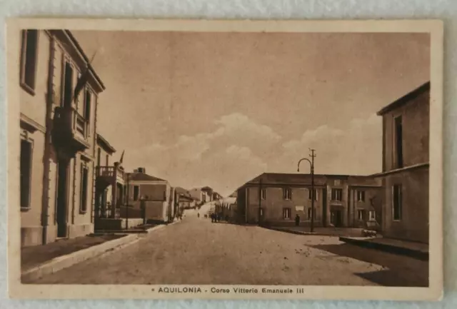 Cartolina Aquilonia Avellino Corso Vittorio Emanuele Iii Inizi '900 F Piccolo