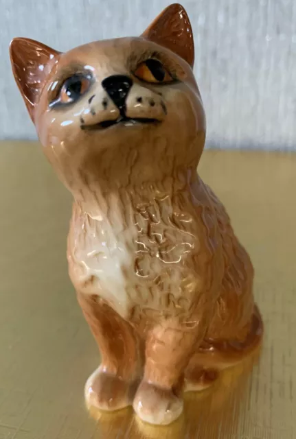 ROYAL DOULTON CAT PERSIAN KITTEN MODEL No. DA 128 GINGER GLOSS PERFECT