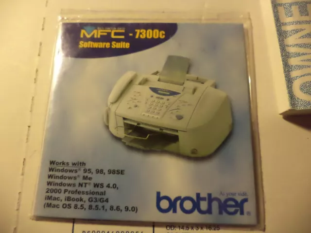 Brother Mfc-7300C Software Disk And Owners Manual Insturction Guide Book Fax 2