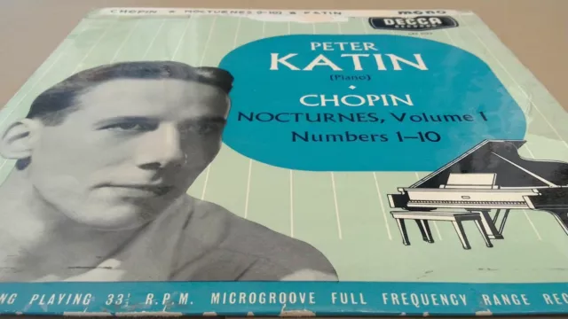 Chopin - Peter Katin ‎- Nocturnes Vol 1 - UK 1957 Decca LXT 5122 Vinyl LP Album