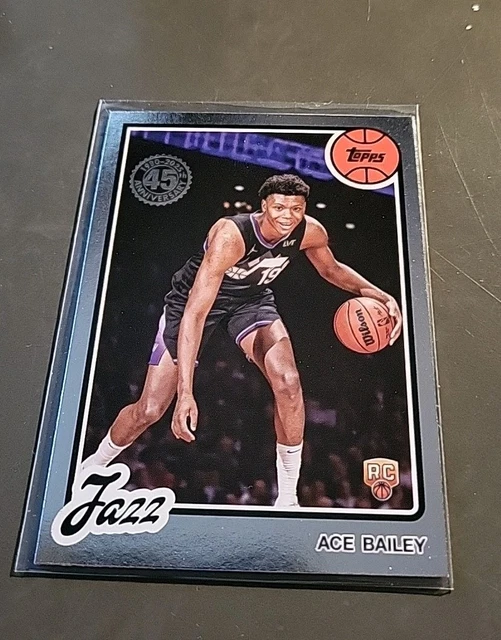 ACE BAILEY NBA ROOKIE CARD TOPPS 2025-26 45th ANNI RC # 80BK-54 UTAH ...