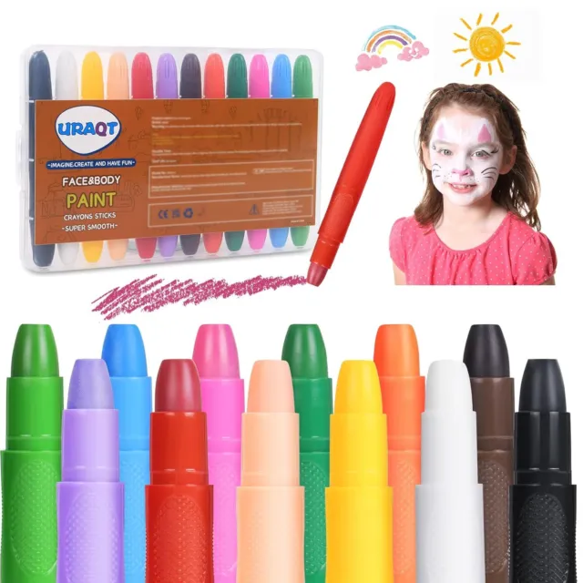 12 Colours Face Paint Crayons Non-toxic DIY Body Makeup Pen Portable Makeup Prop