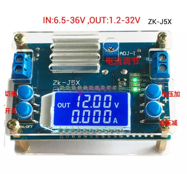 DC-DC 5A Constant Voltage Current Buck Step Down Module LCD Adjustable + Case