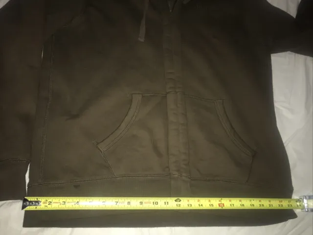 Timberland Gray Full Zip Hoodie Sweatshirt Jacket Size XL Sherpa Lined 6