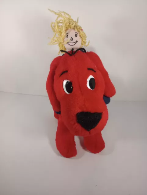 Vintage 2002 Scholastic 10" Clifford The Big Red Dog W/ Emily Plush Stuffed Toy