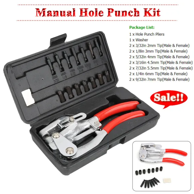 Power Punch Kit Metal Punch Manual Sheet Metal Punch Hole Punch Pliers Punch Kit