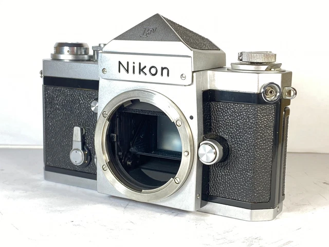 [Exc+4 READ] Nikon F Eye Level SLR 35mm Film Camera Body Silver from JAPAN
