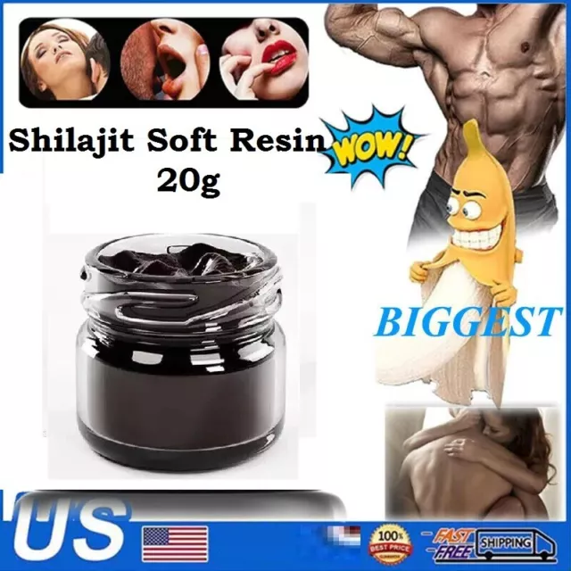 Pure 100% Himalayan Shilajit,. Organic Extremely Potent, Fulvic Acid 20g