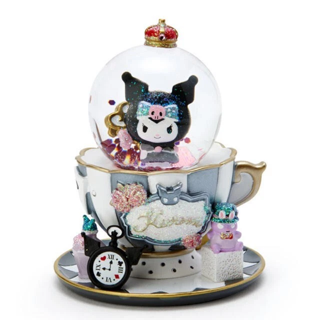 Sanrio Kuromi Snow Globe Tea Cup Alice in Wonderland 2019 2.76x2.76x3.35 New Sanrio Kuromi Snow Globe Tea Cup Alice in Wonderland 2019 2.76x2.76x3.35 New
