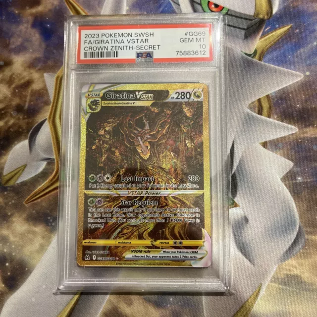 Pokémon Giratina VSTAR Secret Crown Zenith GG69 PSA 10