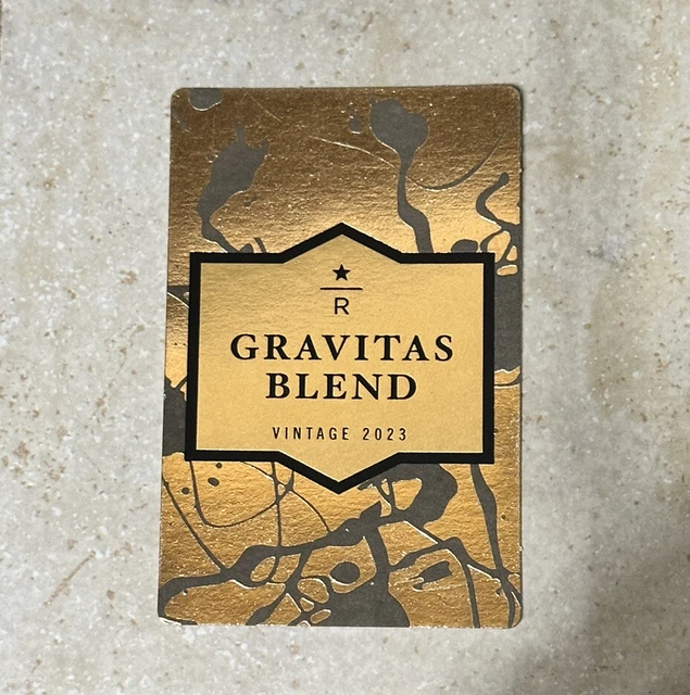 STARBUCKS RESERVE TASTER Card Gravitas Blend Vintage 2023 19.99 PicClick
