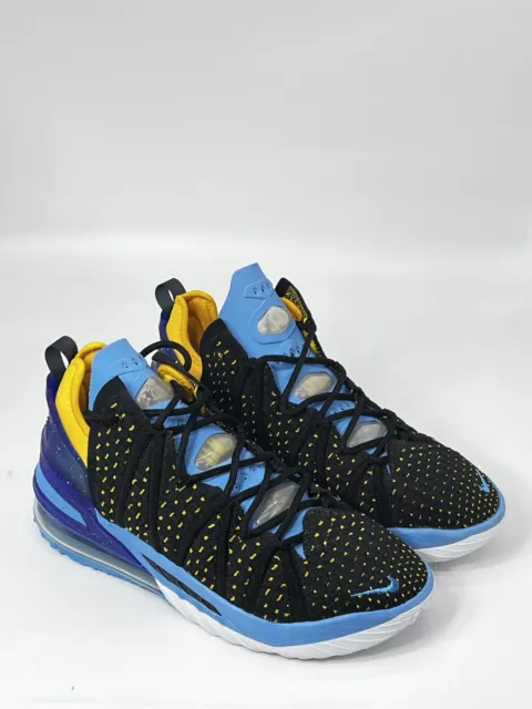 Size 8 Nike Lebron XVIII 18 Lakers Black Gold Blue Concord CQ9283 006